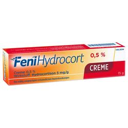 Eine Packung FeniHydrocort Creme zur Behandlung von Hautentzündungen.